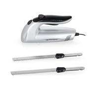Orbegozo CU 3800 Couteau électrique, 150 W, couteau à double lame dentelée en inox, interrupteur de sécurité, lame de couteau pour produits surgelés