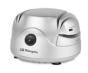 Orbegozo Cu 7000 Aiguisoir électrique pour couteaux, interrupteur marche/arrêt, aiguisage à 2 niveaux, aiguisoir pour ciseaux, collecteur de câble automatique