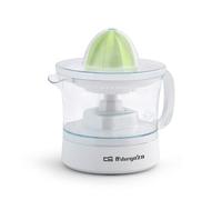 Orbegozo EP 1510 - Presse-agrumes électrique pour oranges, 2 cônes pour des morceaux de tailles différentes, réservoir amovible de 0,5 litre, rotation bidirectionnelle