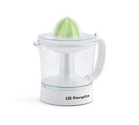 Orbegozo EP 2210 - Presse-orange électrique, réservoir amovible de 1 litre de capacité, régulateur de pulpe, 2 cônes pour des morceaux de tailles différentes, rotation bidirectionnelle