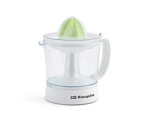 Orbegozo EP 2210 - Presse-orange électrique, réservoir amovible de 1 litre de capacité, régulateur de pulpe, 2 cônes pour des morceaux de tailles différentes, rotation bidirectionnelle