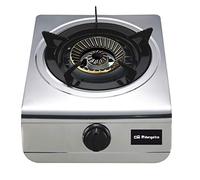 Orbegozo Fo 1700 - Cuisinière à gaz, couleur noire, acier inoxydable, pour butane ou propane, brûleur 4,3 kW