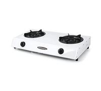 Orbegozo FO 2600 Réchaud à gaz, gaz butane ou propane, allumage piézoélectrique, deux brûleurs à triple couronne, usage extérieur, pieds antidérapants