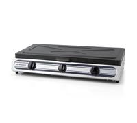 Orbegozo FO 3510 Réchaud à Gaz Inox - Compact et Sûr - 3 Brûleurs - Allumage Piézoélectrique -