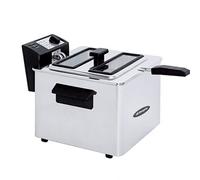 Orbegozo Fdr 80 - Friteuse professionnelle, 8 litres, thermostat réglable, témoins lumineux, poignée toucher froid, chemin de câbles, acier inoxydable, 3000 W