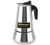 Orbegozo KFI 1260 machine à café manuelle Cafetière à moka Noir, Acier inoxydable