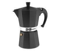 Orbegozo KFN 610 - Cafetière italienne en aluminium, 6 tasses, manche ergonomique, valve de sécurité, filtre amovible, noir