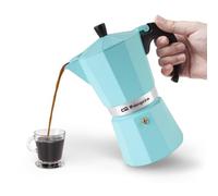 Orbegozo KFV 1245 A Cafetière italienne en aluminium Capacité 12 tasses | Manche ergonomique, valve de sécurité, convient pour gaz électrique et vitrocéramique, nettoyage facile