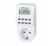 Orbegozo PG 20 - Minuteur électrique numérique avec écran LCD, minuterie de fonctionnement programmable, blanc