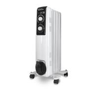 Orbegozo RF 1000 Radiateur à bain d’huile, 1000 W, construction modulaire composée de 5 éléments, modèle blanc, 3600 W, 1 litre, 44 décibels, bois, noir