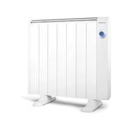 Orbegozo RRE 1310 Radiateur à économie d'énergie, 7 éléments chauffants, écran numérique LCD, télécommande, programmable, 1300 W, 1 litre, 44 dB, aluminium, blanc