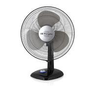 Orbegozo TF 0134 - Ventilateur de table, oscillant, 3 vitesses, hélices de 30 cm de diamètre, poignée, 40 W, témoin lumineux à LED, noir