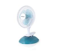 Orbegozo TF 0219 - Ventilateur de table 2 en 1, pince et table, puissance 8 W, 2 vitesses, diamètre de l'hélice 15 cm