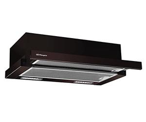 Orbegozo TL 06260 A MA Cloche télescopique 60 cm, 2 niveaux de puissance, 2 filtres amovibles, 2 ampoules, finition avant marron, retrait 302 m3/h, 65 W