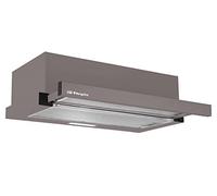 Orbegozo TL 07160 MA Hotte télescopique 60 cm, capacité d'extraction 308,2 m3/h, 3 niveaux de puissance, 2 filtres en aluminium détachables, éclairage LED