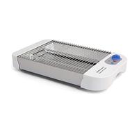 Orbegozo TO 1010 - Grille-pain horizontal, réchauffe-viennoiseries, type multi-pain, ramasse-miettes, minuterie, 600 W, gris