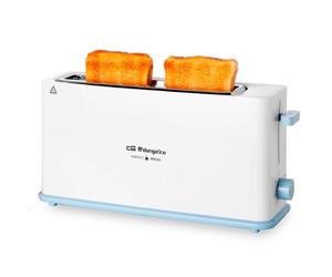 Orbegozo To4014 Blanco Azul Tostador Eléctrico 850w Con 7 Niveles De Potencia