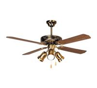 Orbegozo Ventilateur de plafond CT 30132 M 132 cm 60 W lumière, 4 pales réversibles, 3 vitesses