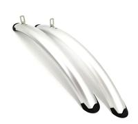 ORBIBA Garde Boue pour vélo 700C Route vélo Garde-Boue vélo à engrenage Fixe rétro vélo Garde-Boue Ville vélo Garde-Boue Noir Argent vélo Accessoires Pratiques (Color : Silver 1pair)