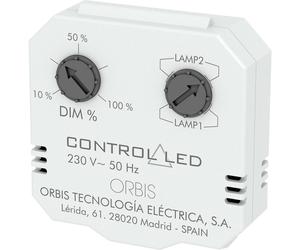 ORBIS Zeitschalttechnik OB200010 Variateur encastré Adapté pour ampoule: Ampoule électrique, Lampe à économie dénergie, Lampe halogène, Lampe LED blanc