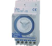 Orbis Programmateur horaire SUPRA D 230 V analogique – 230 V AC, 16(4) A, 2,5 modules, journalier