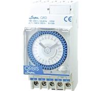 Orbis Programmateur horaire SUPRA QRD 230V analogique pour rail 230 V/AC