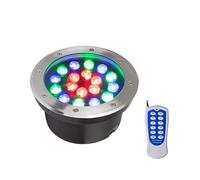 OrbitCob® Projecteur LED Submersible 12V Basse Tension - Éclairage Sous-Marin IP68 avec Corps en Acier Inoxydable pour Bassins, Fontaines, Piscines et Jardins Aquatiques Professionnel(RGB,6W)