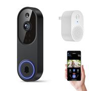 Orbitell Sonnette vidéo sans fil Wi-Fi avec audio bidirectionnel, vision nocturne, stockage dans le cloud, détection de mouvement intelligente, prise en charge Wi-Fi 2,4 GHz uniquement