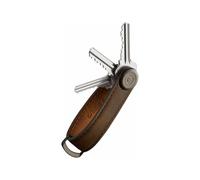 Orbitkey - Porte-clés en cuir Crazy-Horse - Couleur chêne brun avec coutures brunes
