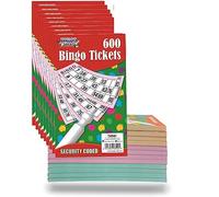 Orbitron Lot de 12 jeux de bingo Jumbo 600 tickets avec code de sécurité 6 à afficher sur une page