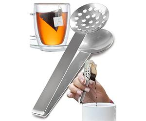 ORBLUE Pince à Thé en Inox - Infuseur de Thé Pratique, Cuillère à Thé pour Sachet, Pince Cuisine Multifonction - Design Élégant et Durable