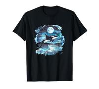 Orca animal avec un orque noir clair de lune T-Shirt