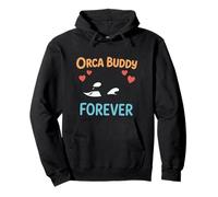 Orca Buddy Forever - Joli Motif cœur Orque Sweat à Capuche