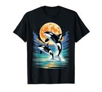 Orca in Space Planets Galaxy Cosmic Whale Astronaut Orca T-Shirt