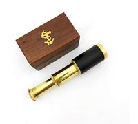 Orca INTERNATIONAL CO. Télescope portable en laiton avec boîte en bois, outil parfait pour la navigation et l'exploration des pirates.