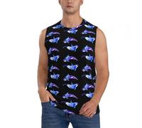 Orca Killer Whale Activewear Gilet sans manches pour exercice quotidien Tenue décontractée, Noir , S