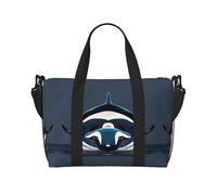 Orca Killer Whale Petit sac de voyage pliable Sac de voyage Sac de week-end Sac de gym Sacs d'hôpital pour femmes et hommes, noir, One Size
