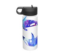 Orca Killer Whale Printing The Print Bouilloire de sport isotherme en acier inoxydable avec couvercle pour homme et femme 532 ml