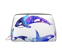 Orca Killer Whale Trousse de toilette en cuir pour femme, doré, Taille unique, Trousse de toilette