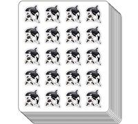 Orca Lot de 200 autocollants de planification - Adorable orque décorations pour scrapbooking, loisirs créatifs, calendrier, magazine, livre et autocollants à faire soi-même pour enfants (1,3 cm)