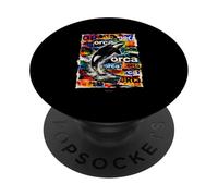 Orca océan avec Vagues Animaux Marins Motif Orque PopSockets PopGrip Adhésif