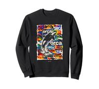 Orca océan avec Vagues Animaux Marins Motif Orque Sweatshirt