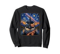 Orca Portant des Lunettes Drapeau américain Sweatshirt
