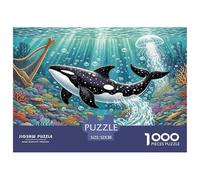 Orca Puzzle pour Adultes : Faune Sauvage Puzzle Défi 1000 Pièces, Jeux ÉduChatifs, Cadeau Pratique Et Décoration De Maison 52x38cm/1000pcs