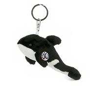 Orca TILIKUM Porte-clés en peluche avec pendentif orque, Noir et blanc., taille unique