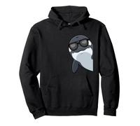 Orca Whale avec Lunettes de Soleil Ocean Animals Orca Sweat à Capuche