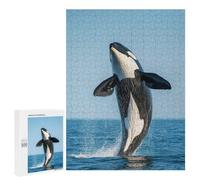 Orca Whale Jump Out Water, Puzzle pour Adultes, 500 PCS, Édition Illustrée, pour Une Expérience De Puzzle Détaillée À La Maison
