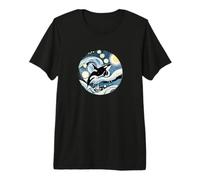 Orca Whale Ocean Animal - Van Gogh Starry Night Style T-Shirt Haut de Gamme