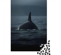 Orca Whale Rising Above Puzzle Adulte 1000 Pièces, 70x50cm/1000pcs, Pièces Blanches pour Un Tri Pratique; pour Un W nd Paisible À La Maison