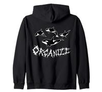 Orcaniser Drôle Mignon Équipe Orca Whale Pod Yacht Activiste Amour Sweat à Capuche